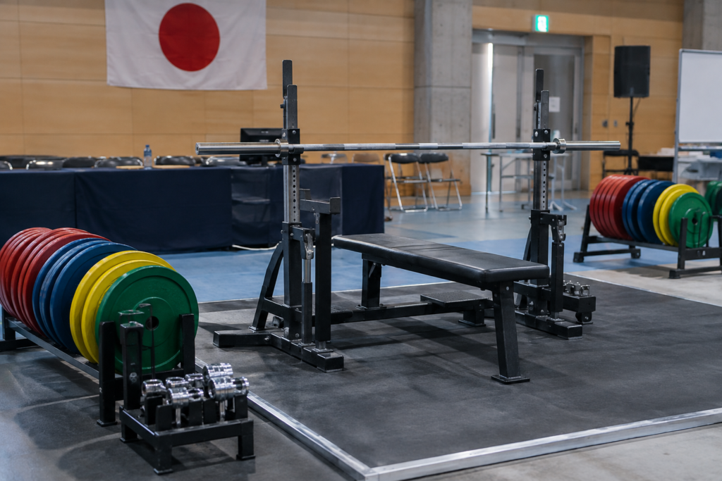 パワーリフティング大会会場準備のイメージ
